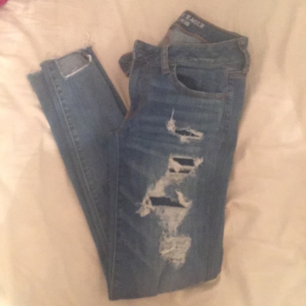 american eagle ripped jeans